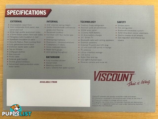 2025 VISCOUNT V2 FAMILY 2 B CARAVAN