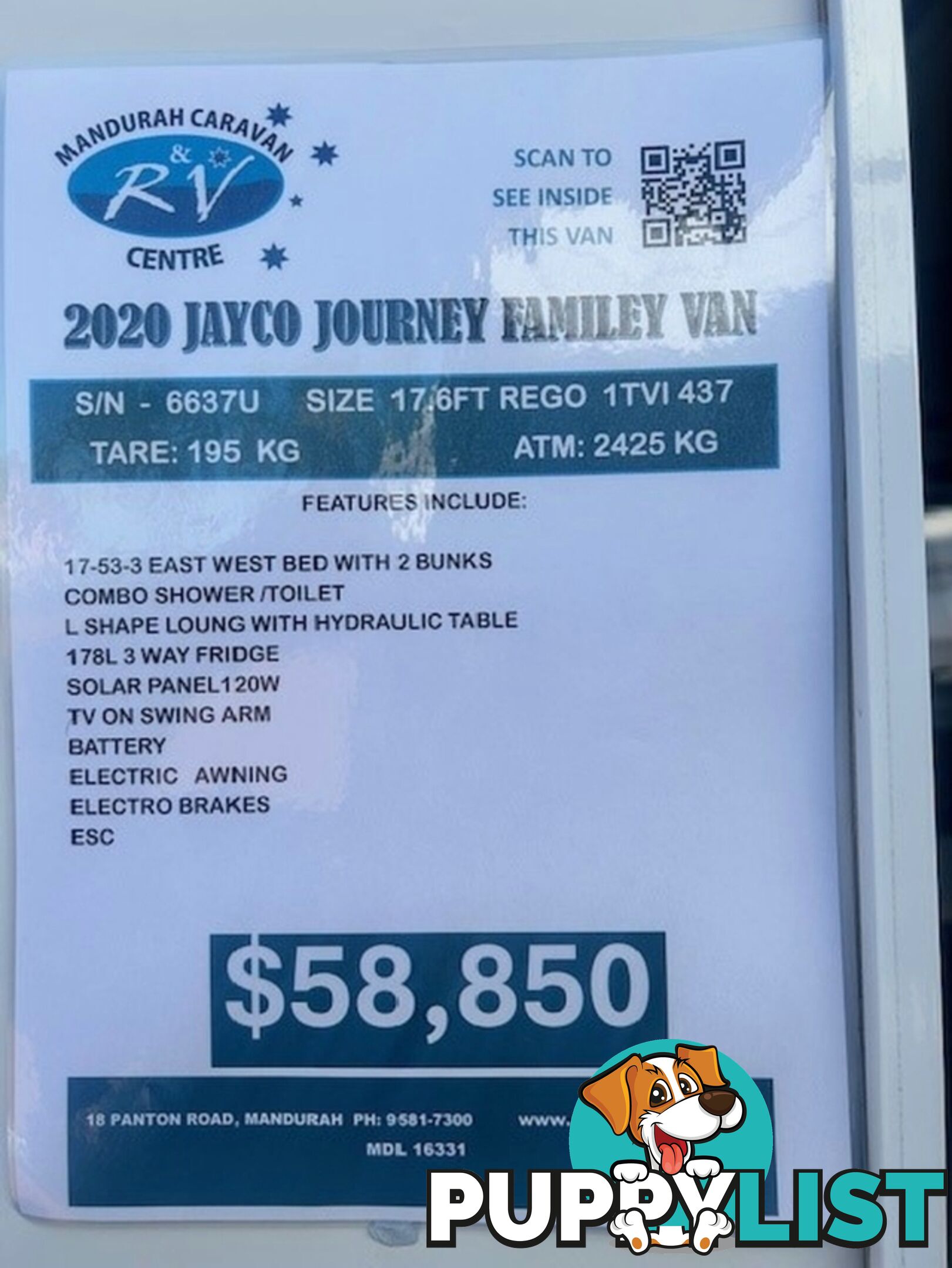 2020 JAYCO JOURNEY 1753-3 FAMILY 2 BUNK CARAVAN