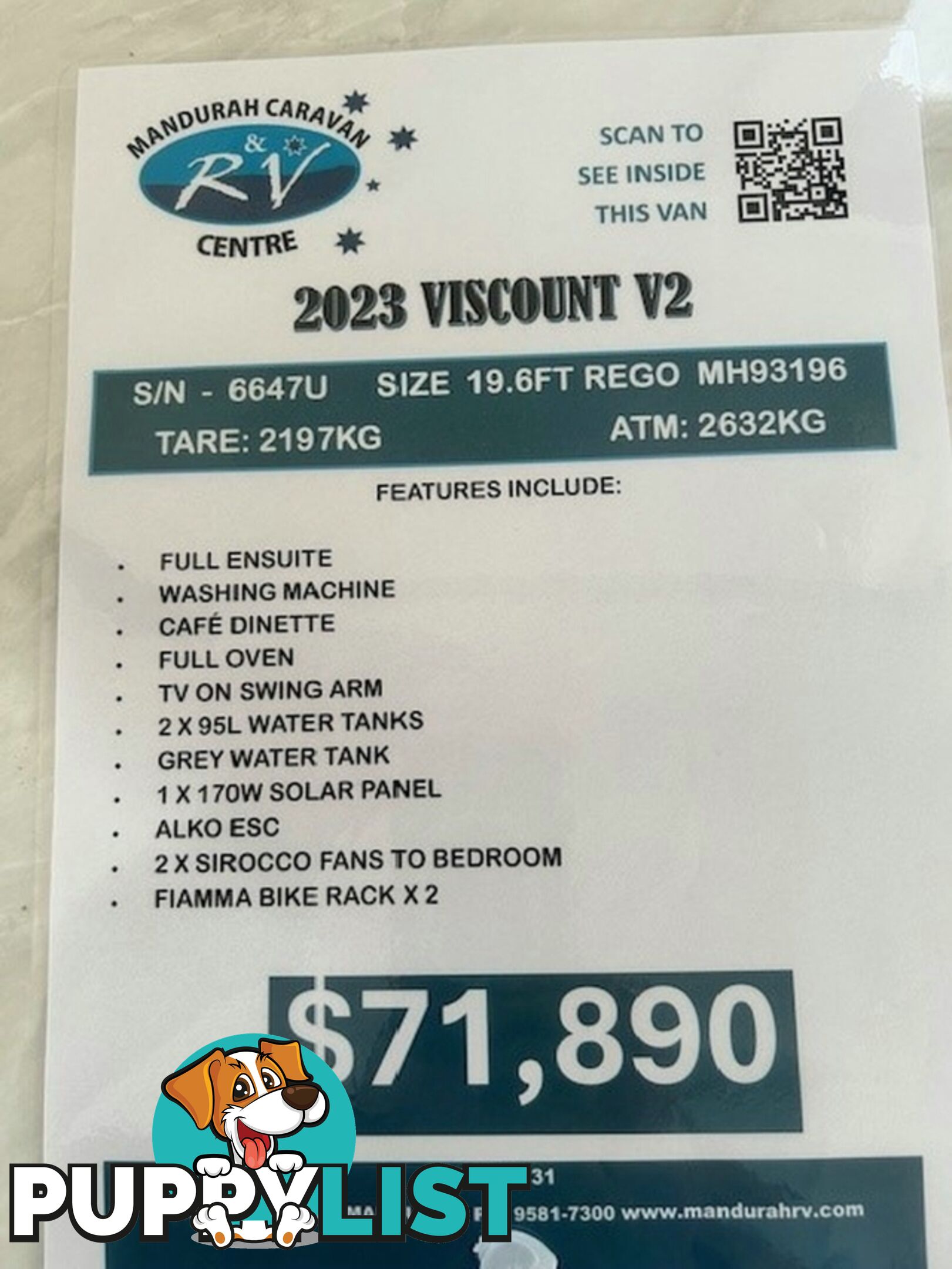 2023 VISCOUNT V2 V2 CARAVAN