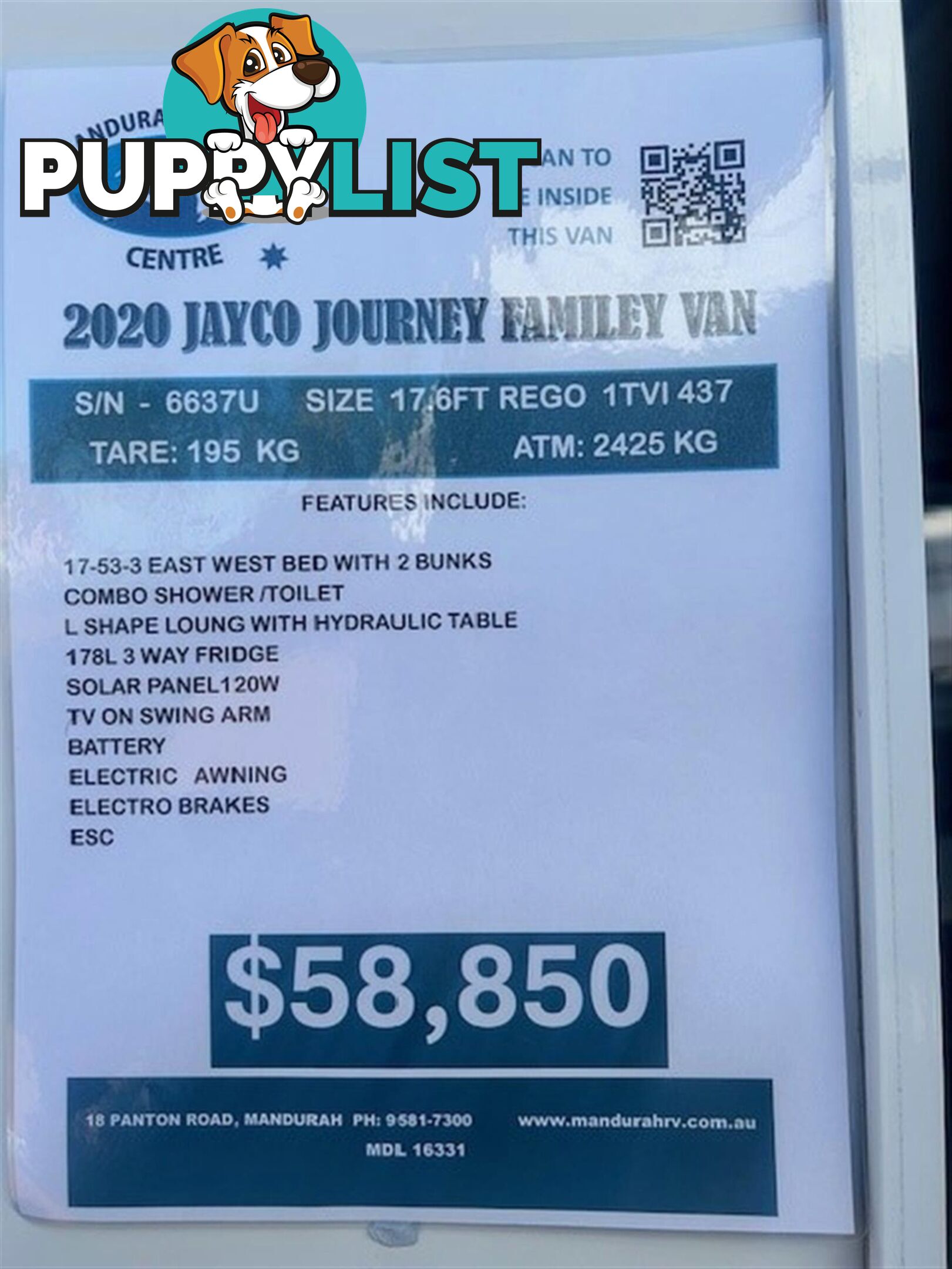 2020 JAYCO JOURNEY 1753-3 FAMILY 2 BUNK CARAVAN