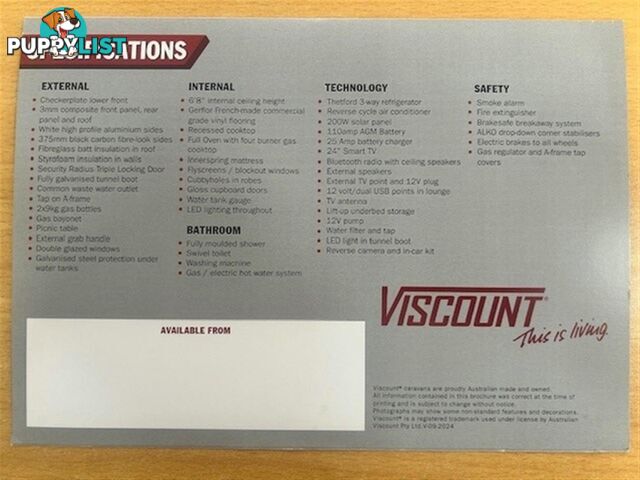 2025 VISCOUNT V2 FAMILY 2 B CARAVAN