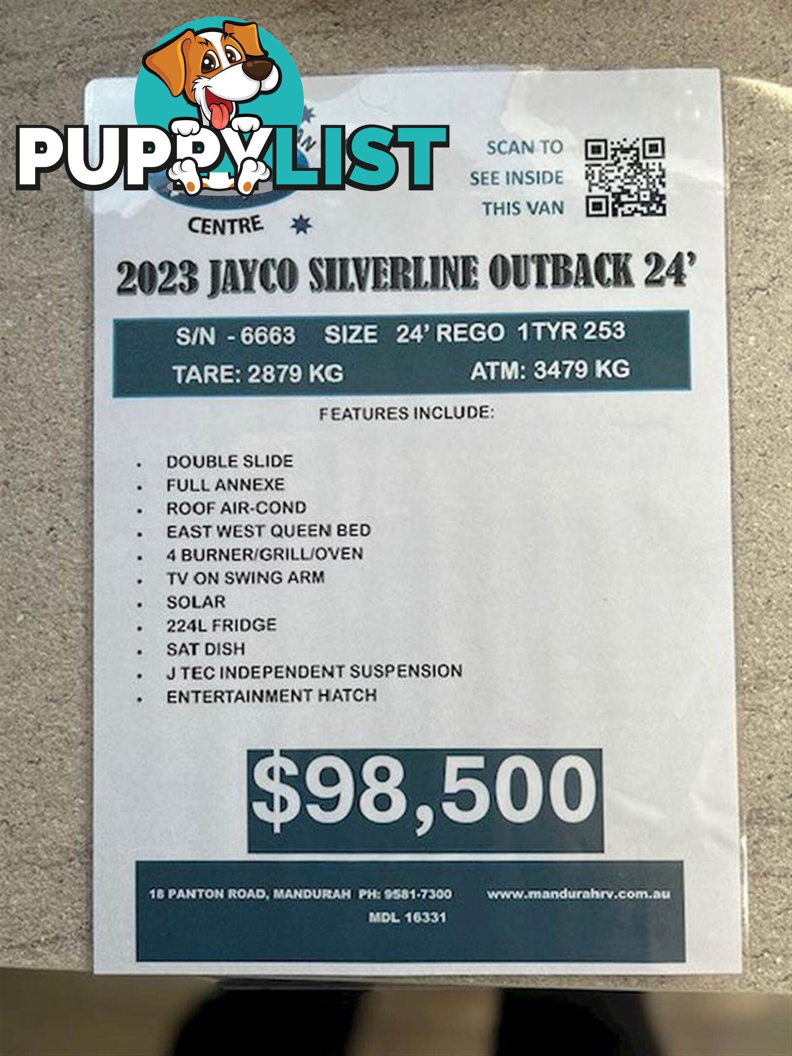 2023 JAYCO SILVERLINE DOUBLE SLIDE OUTBACK 24' SLIDE-ON CAMPER