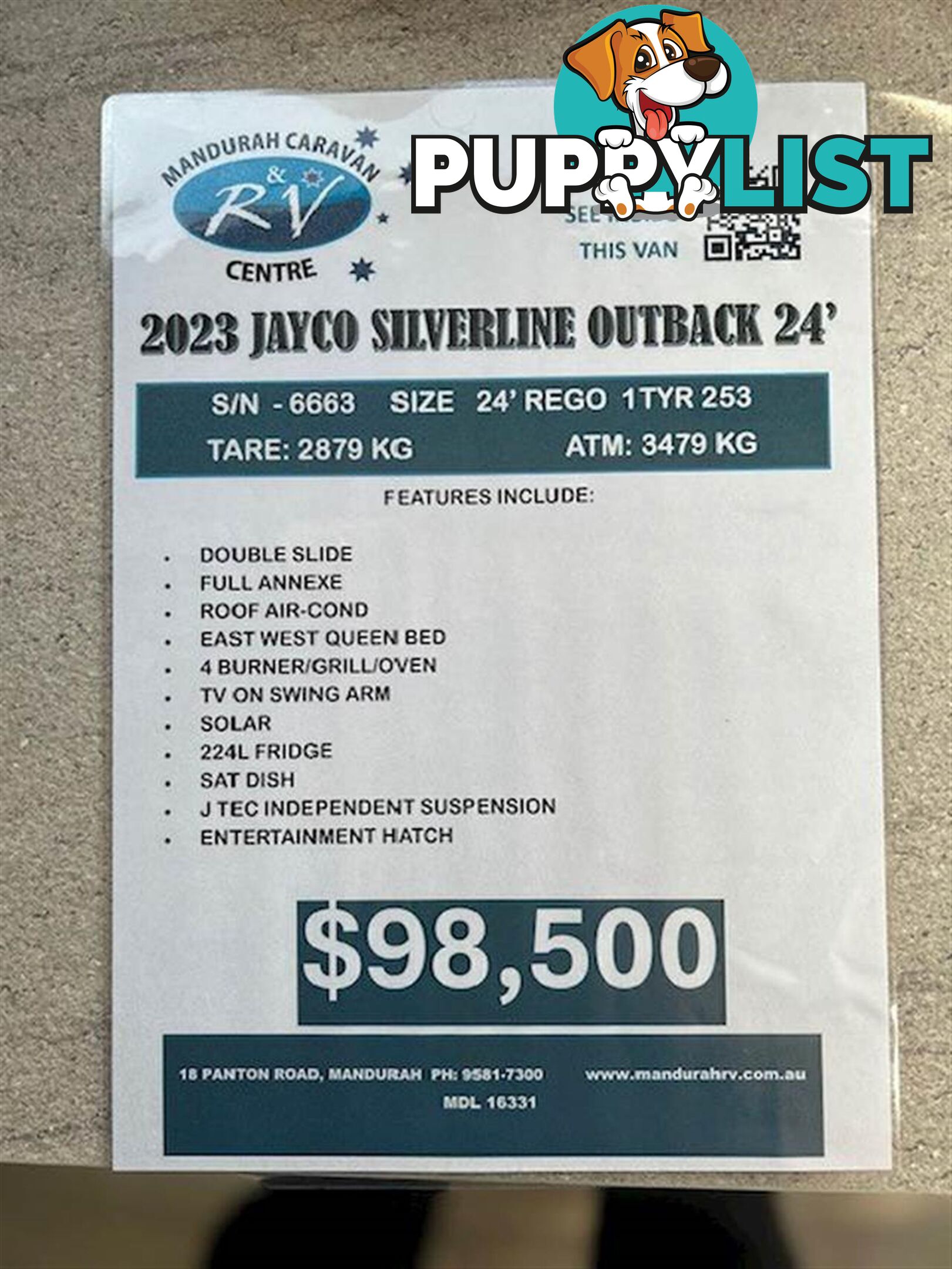2023 JAYCO SILVERLINE DOUBLE SLIDE OUTBACK 24' SLIDE-ON CAMPER
