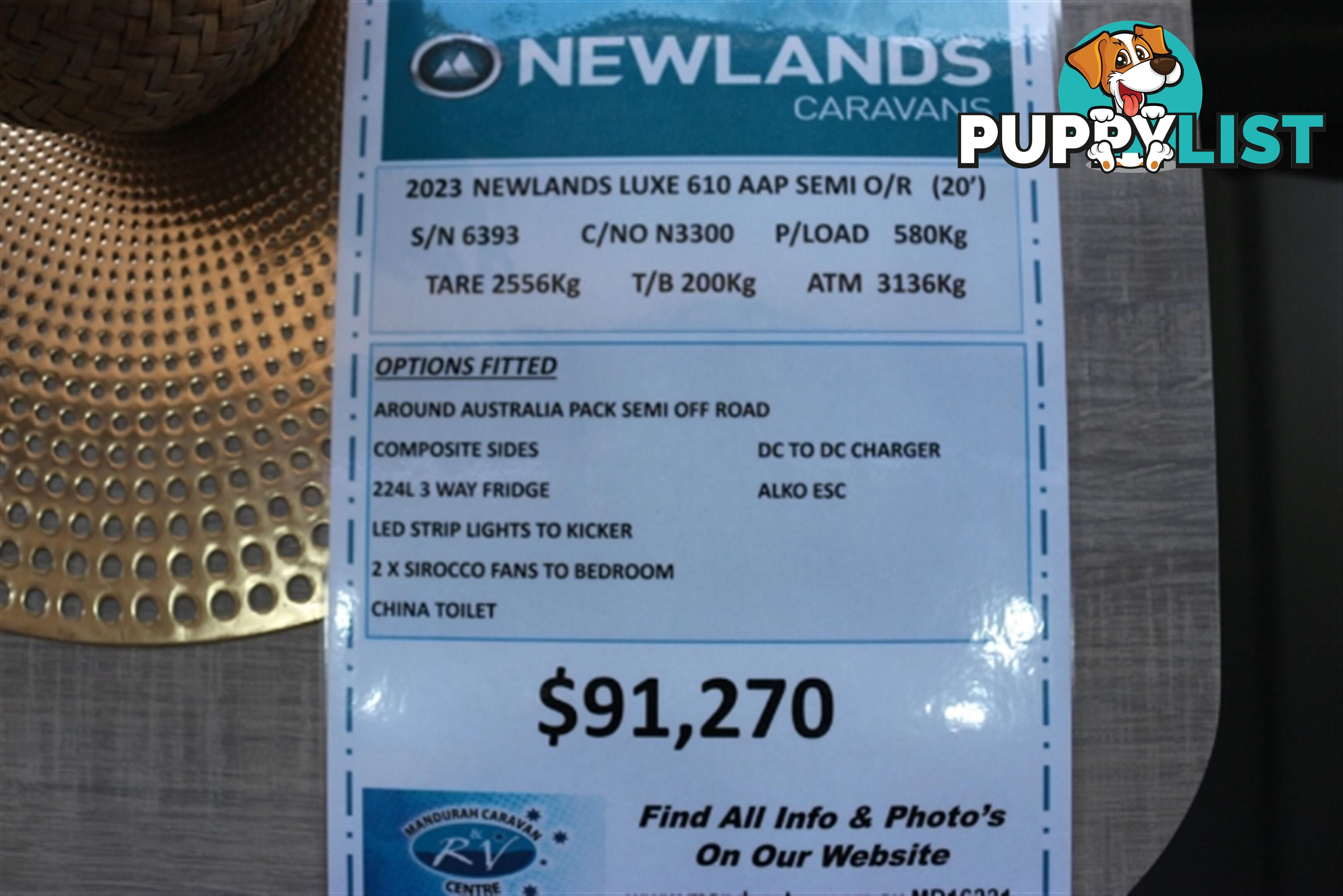 2023 NEWLANDS LUXE AAP 628 COMP CARAVAN