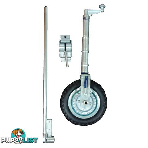 Easymover Single Solid Wheel Jockey Wheel W/Clamp. Em1S