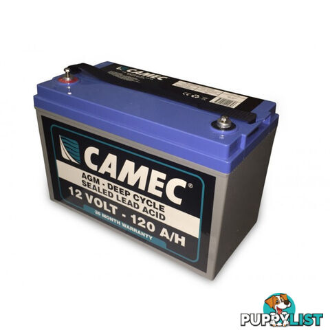 Camec Deep Cycle 120Ah AGM Sealed Lead Acid Battery