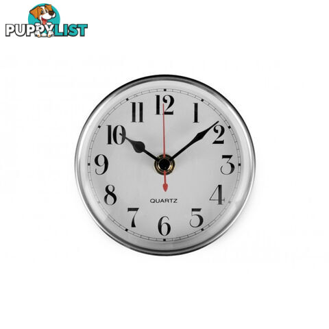 CLOCK Battery Operated White with silver surround