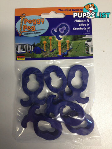 Standard Blue Rope Clips - Pack of 6