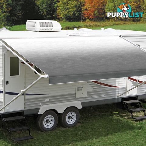 Carefree 13ft LED Silver Shale Fade Roll Out Awning (No Arms)