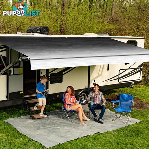 Carefree 168Inch/14Ft Black Reverse Fade Altitude Awning With Led Lightbar. Fy168006Era