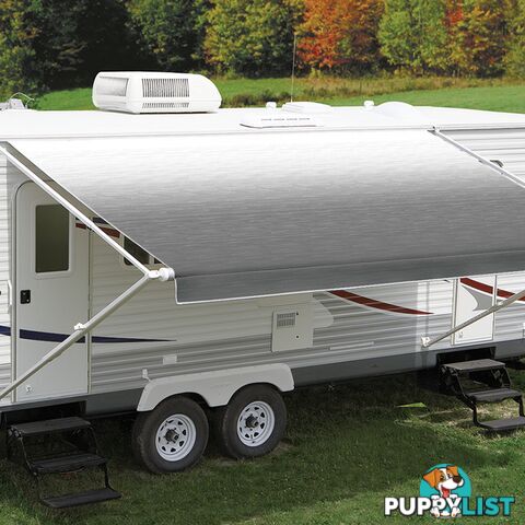 Carefree 12ft LED Silver Shale Fade Roll Out Awning (No Arms)