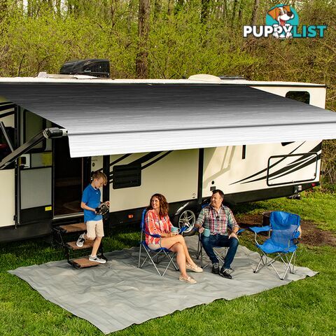 Carefree 192Inch/16Ft Black Reverse Fade Altitude Awning With Led Lightbar. Fy192006Era