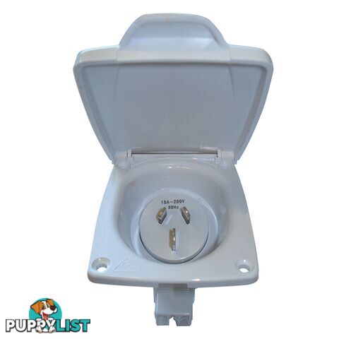 Cms 15Amp Plug Power Inlet White. Jil15