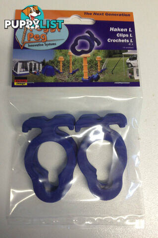 Large Blue Rope Clips - Pack of 4