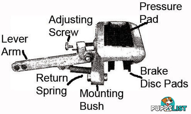 MECH DISC CALIPER S/SBUSH ALKO