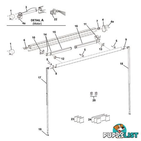 Carefree Freedom Right Hand End Cap White. R001620Wht