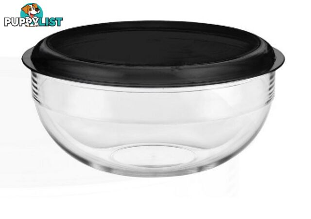 Palm Tritan Salad Bowl 25Cm W/ Blk Lid 26.5Cm. Pm304