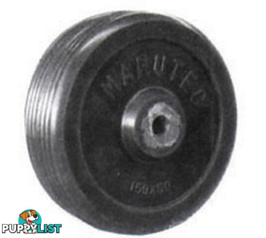 RUBBER WHEEL 6X2X1/2IN SOLID