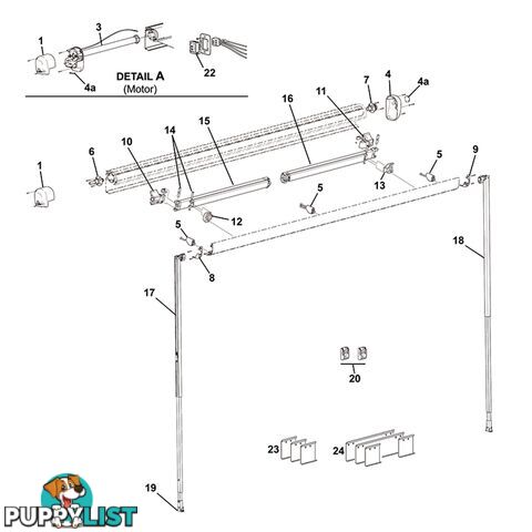 Carefree Freedom Right Hand Spring Arm Assembly Used With 3.0m & Up. R012530-Tb94R