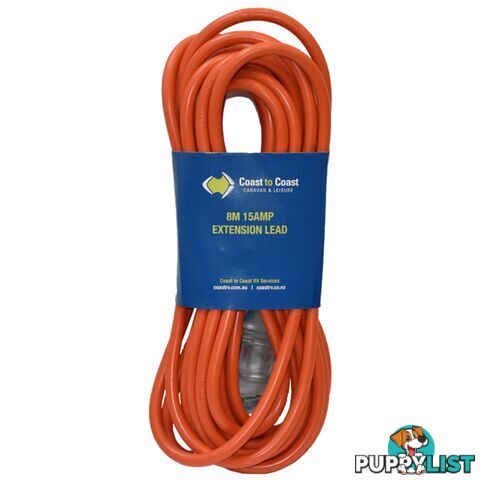 Coast 25M/15Amp Heavy Duty Extension Lead - Led Equipped. Md-15+Md-15Z/25