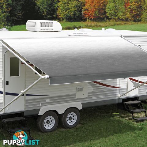 Carefree 19ft LED Silver Shale Fade Roll Out Awning (No Arms)