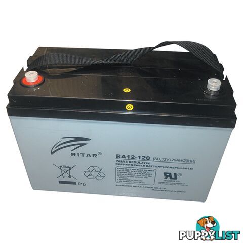 Ritar 12V 120Ah AGM Deep Cycle Battery RA12-120S