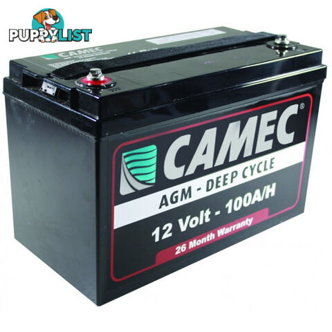 Camec Deep Cycle 100ah AGM Sealed Lead Acid Battery