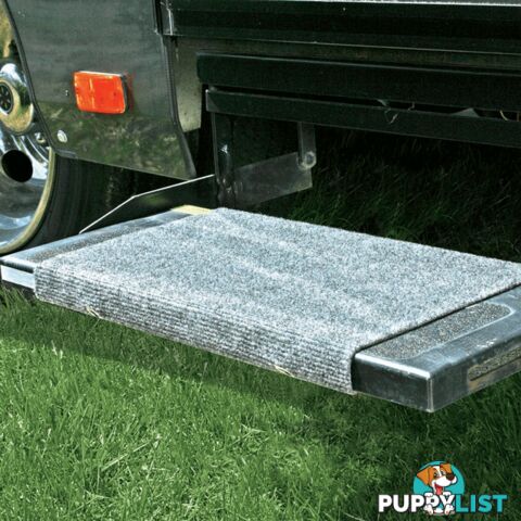 Camco RV Wrap Around Step Rug-Grey. 42925