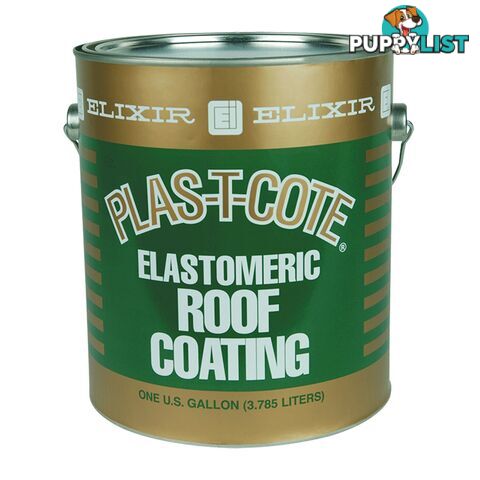 Elixir Plas-T-Cote Roof Sealer White 3.785L Tin. 47128