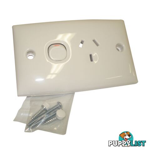 Clipsal Single Power Point Double Pole 15D White. Cli15Dwe