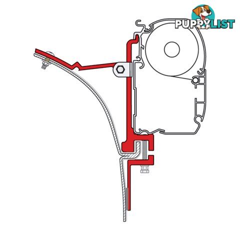 Fiamma Awn "Van" Fitting Brackets For F45. 98655-017