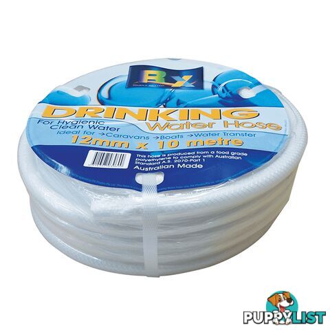 12mm X 10Mt Roll White Non Toxic Reinforced Water Hose