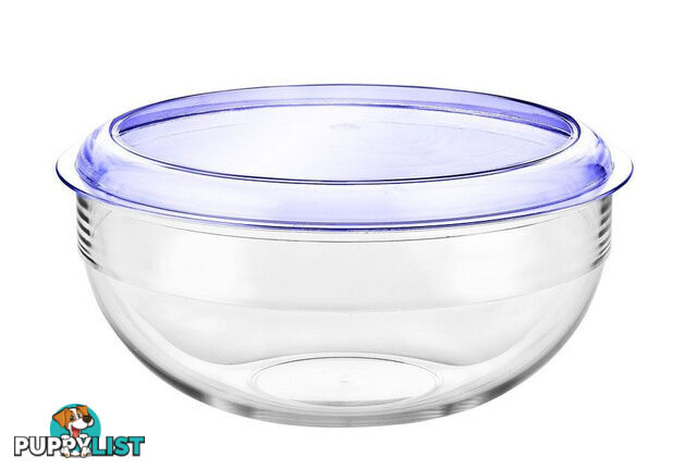 Palm Tritan Salad Bowl 25Cm W/ Blue Lid 26.5Cm. Pm305