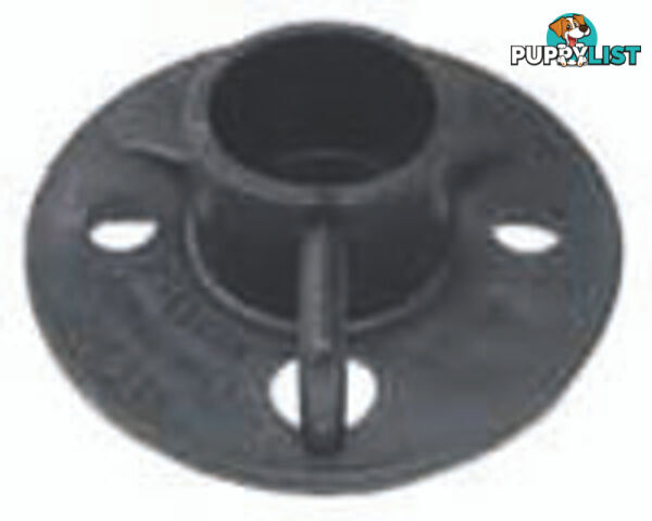 Annex Pole Plate Black Plastic