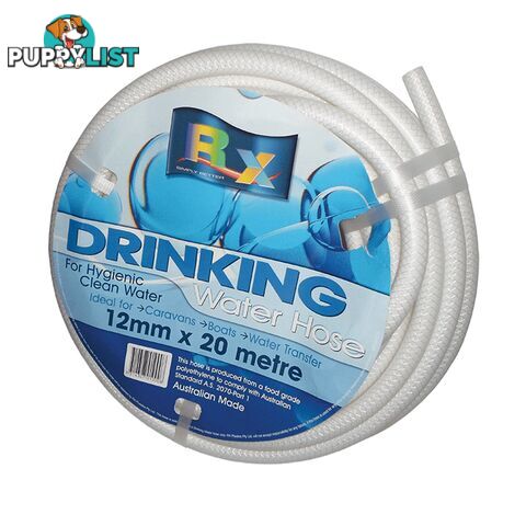 12mm X 20Mt Roll White Non Toxic Reinforced Water Hose