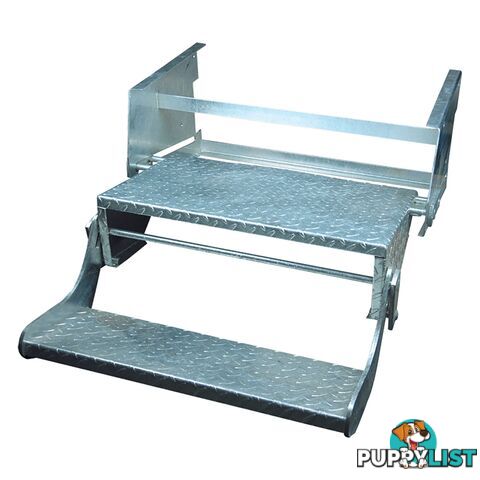 Double Pull-Out C/Van Step Zinc Plated Steel 560mm