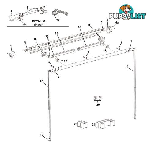 Carefree Freedom Hardware Pack 2.43M To 4.0M. R019311-0001