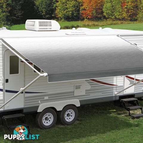 Carefree 14ft LED Silver Shale Fade Roll Out Awning (No Arms)