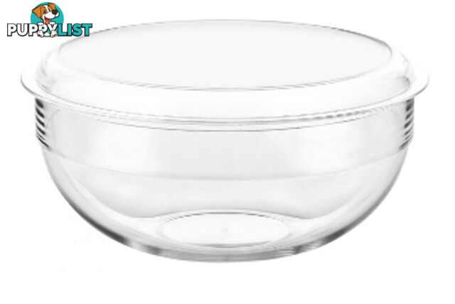 Palm Tritan Salad Bowl 25Cm W/ Wht Lid 26.5Cm. Pm303