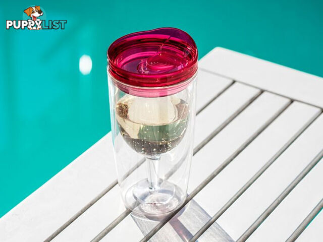 Travino Spill Proof Wine Sippy Cup - Ruby Pink