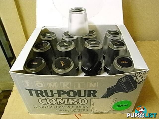 TRU-POUR COMBO 12 FREE FLOW POURERS WITH JIGGERS