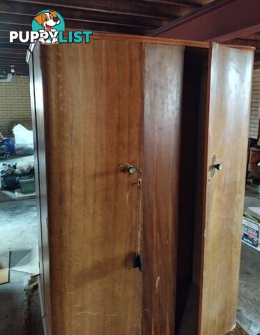 Rare 1960's wooden wardrobe (2 available) Restoration