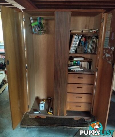 Rare 1960's wooden wardrobe (2 available) Restoration