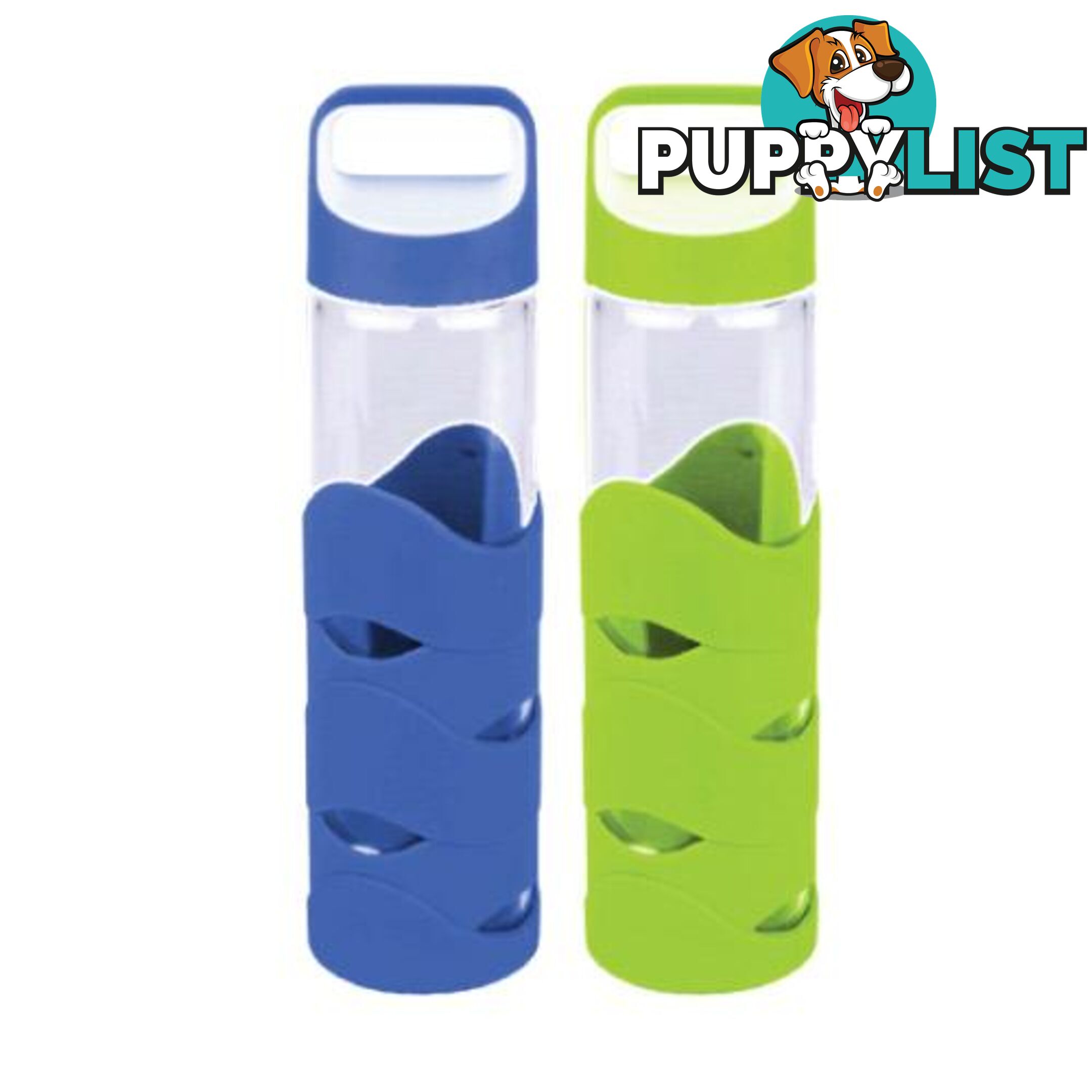 Glass Sports Bottles with BPA free lid x 2 - glassnew2