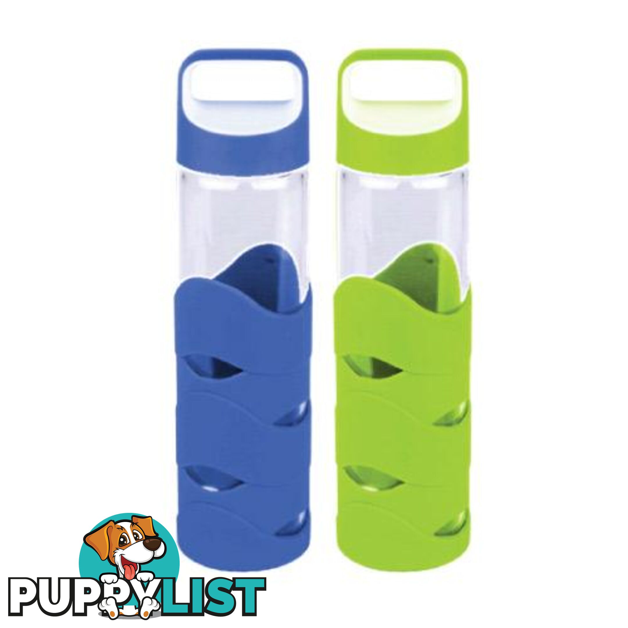 Glass Sports Bottles with BPA free lid x 2 - glassnew8