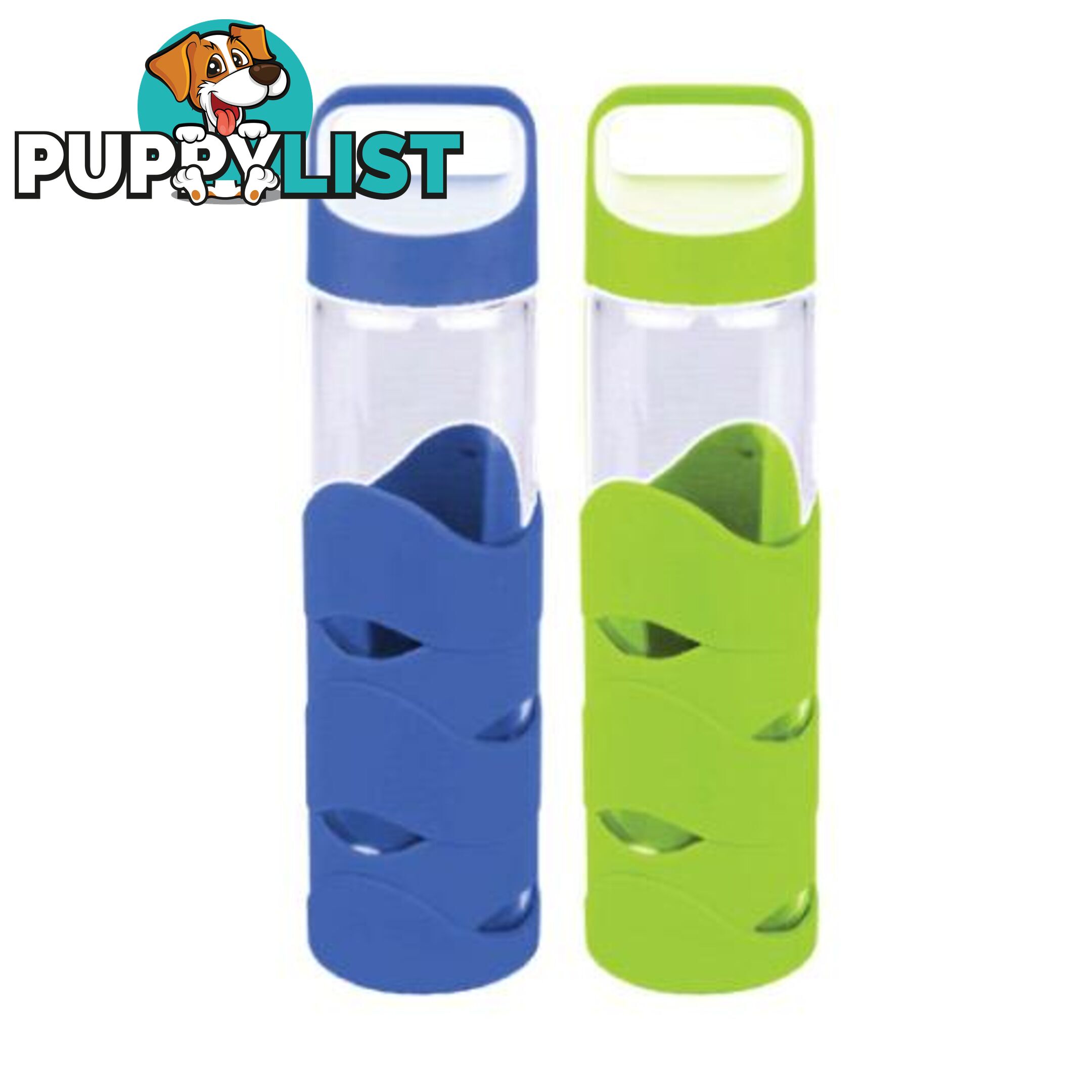 Glass Sports Bottles with BPA free lid x 2 - glassnew4