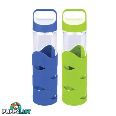 Glass Sports Bottles with BPA free lid x 2 - glassnew4