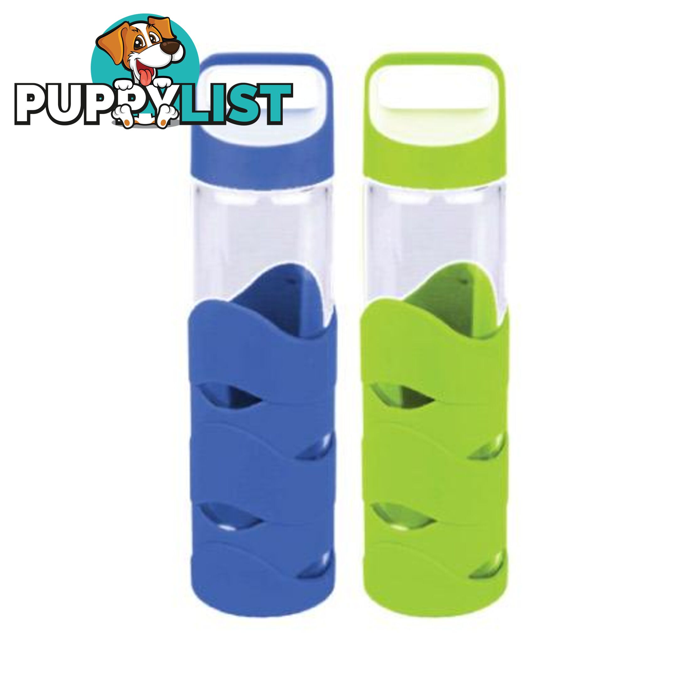 Glass Sports Bottles with BPA free lid x 2 - glassnew6