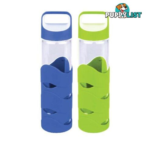 Glass Sports Bottles with BPA free lid x 2 - glassnew6