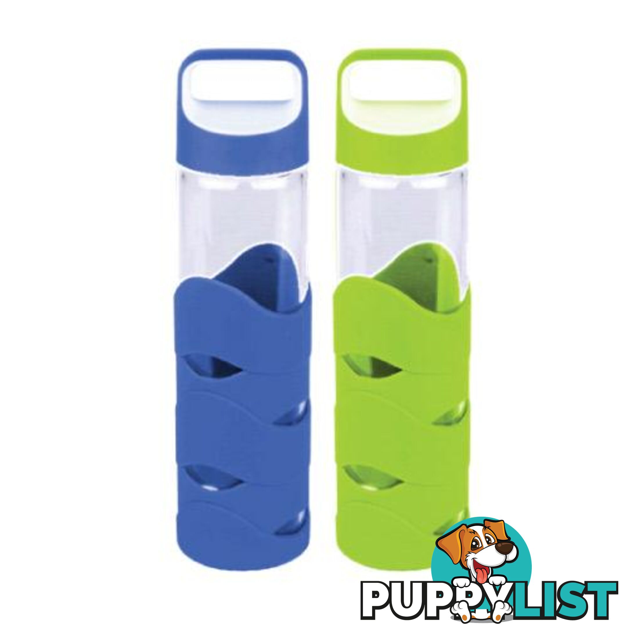 Glass Sports Bottles with BPA free lid x 2 - glassnew7